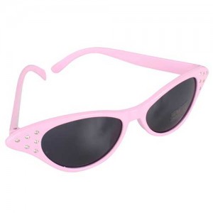 Fifties Cats Eye Diamonte Sunglasses Pink