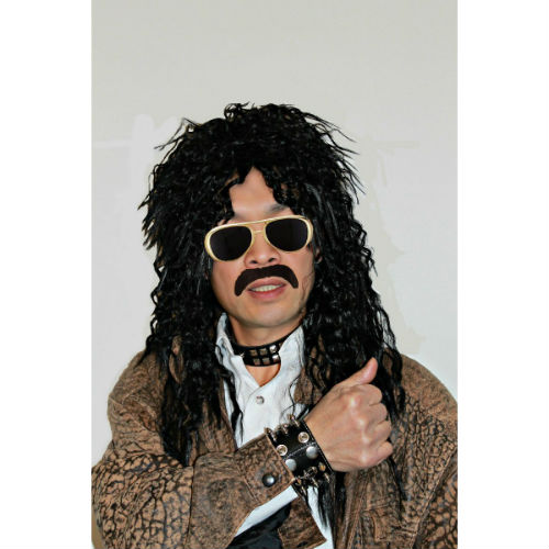 Rock Star Black Wig