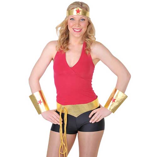 Super Hero Headband, Cuffs and Belt Kit `Linda' (Wonder Woman)