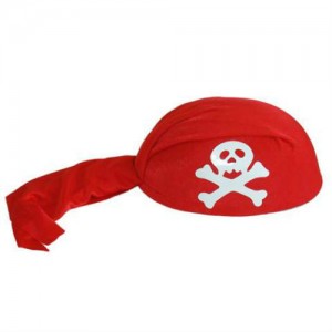 Pirate Bandana Scarf Hat -Red