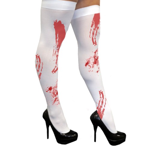 White Stocking Socks with Blood Stains Zombie Horror