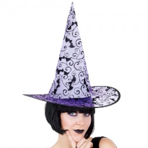Witch Hat Purple With Bats