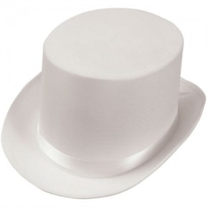 White Satin Top Hat