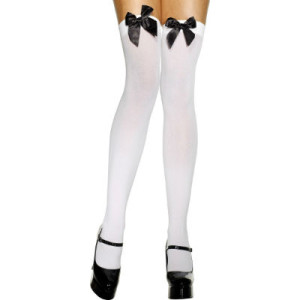 white stockings black bows