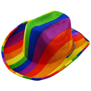 rainbow cowboy hat