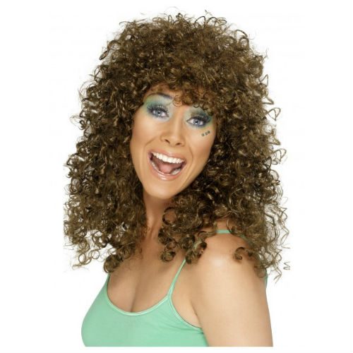 Boogie Babe Brown Curly Wig