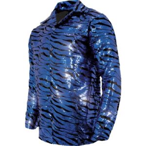 blue sequin tiger