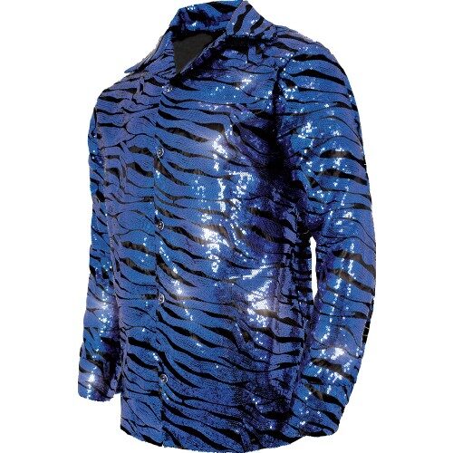Blue Sequin Tiger Shirt - FOR HIRE