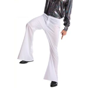 white flare pants