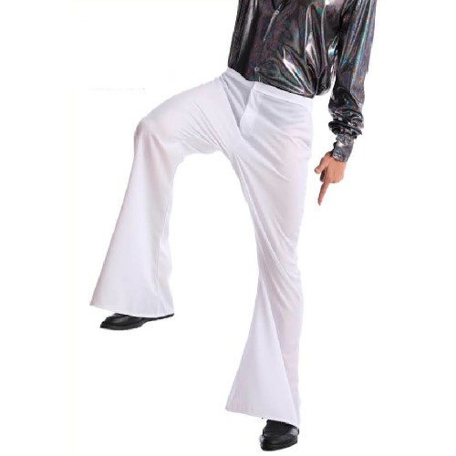 Adult White Flare Pants - Costume World