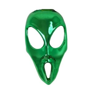 metallic green alien mask
