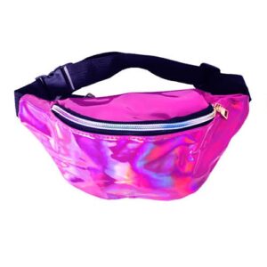 iridescent pink 80s bum bag