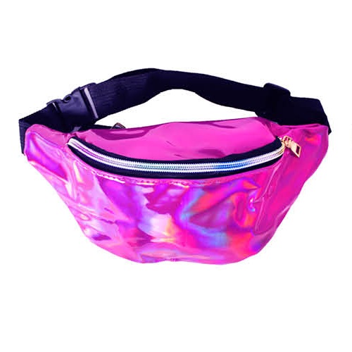 Iridescent Pink 80s Bum Bag