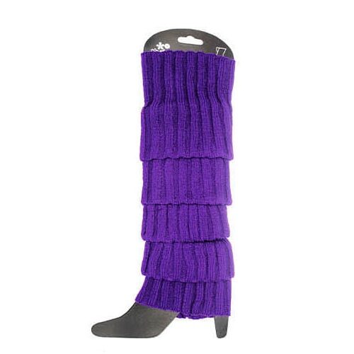 Purple 80s Legwarmers Chunky Knit